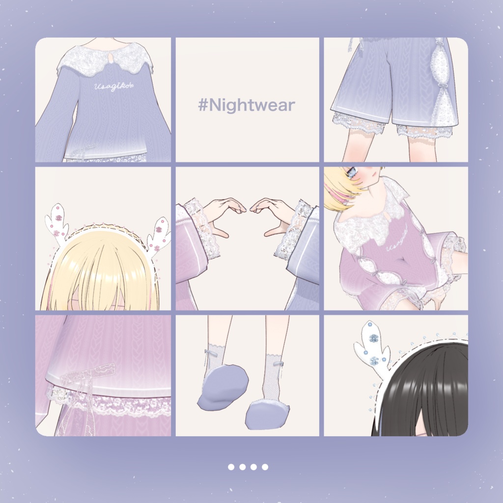 【無料有】「Vroid用」冬用ルームウェアセット・Loungewear set【custom item】