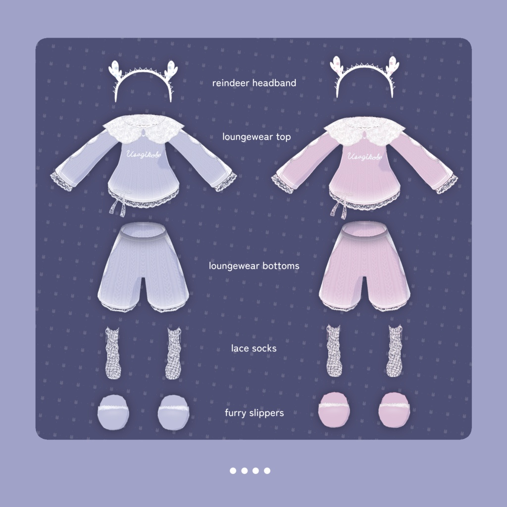 【無料有】「Vroid用」冬用ルームウェアセット・Loungewear set【custom item】
