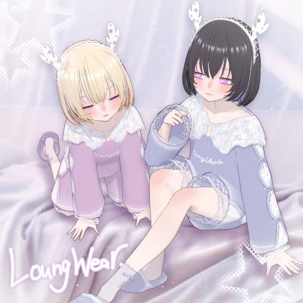 【無料有】「Vroid用」冬用ルームウェアセット・Loungewear set【custom item】