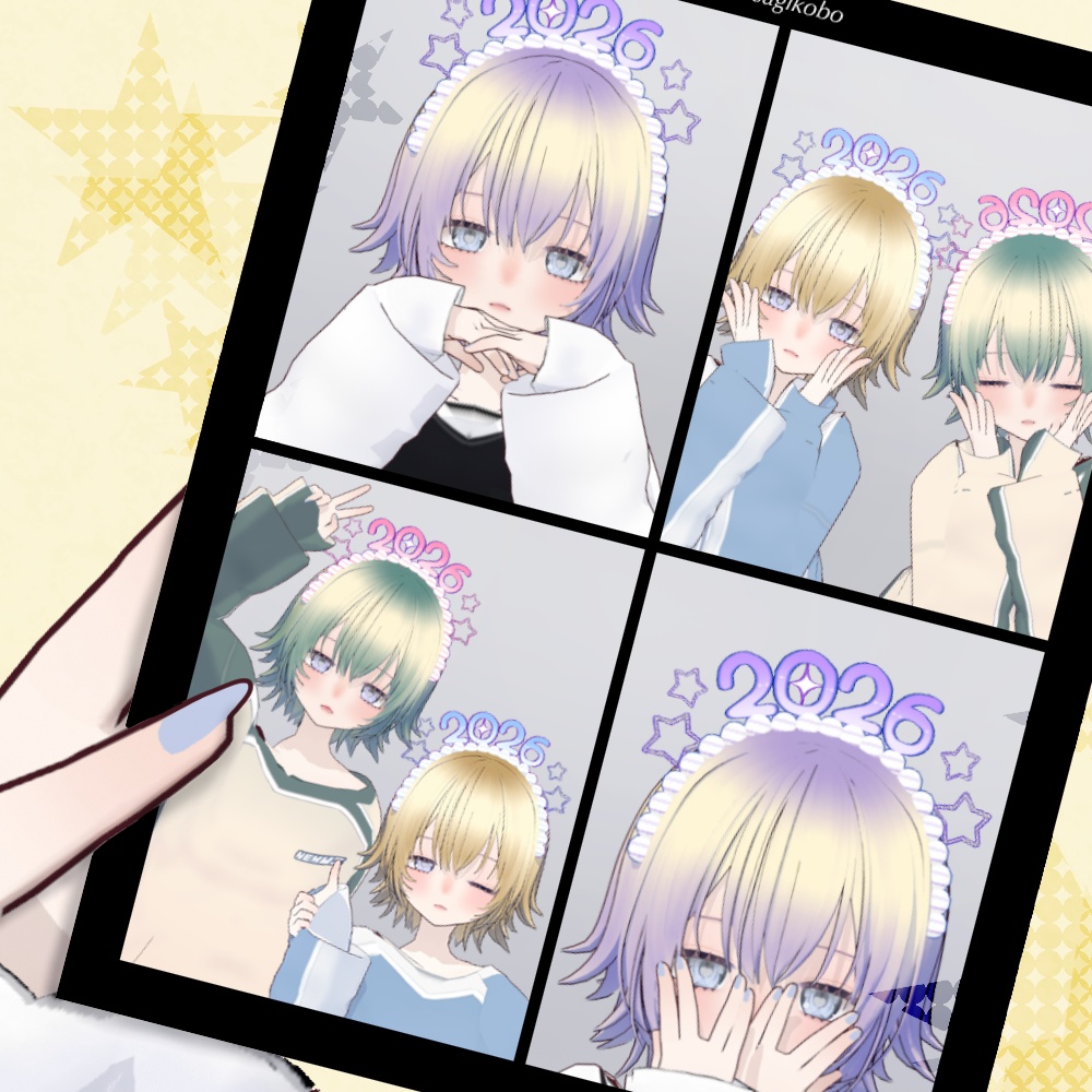 【¥0】年越し・正月用カチューシャ(2026)【vroid用】