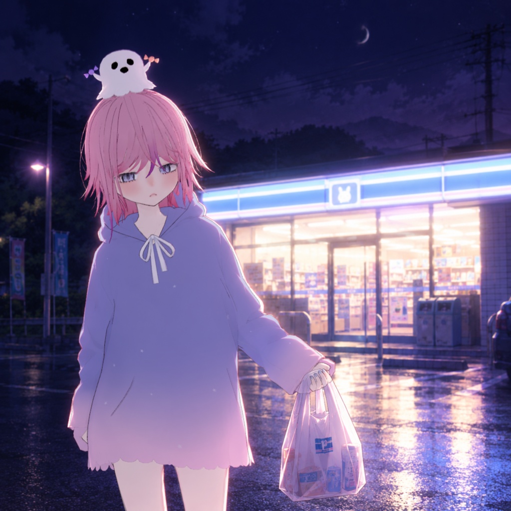 【VroidStudio】お化けの頭アクセ【カスタムアイテム】