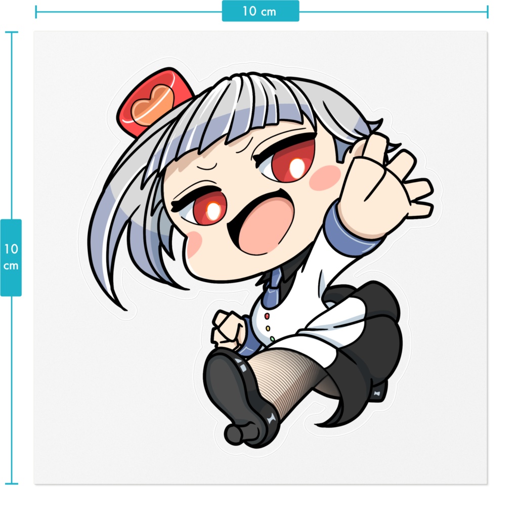 ミニひらりステッカー(透明)