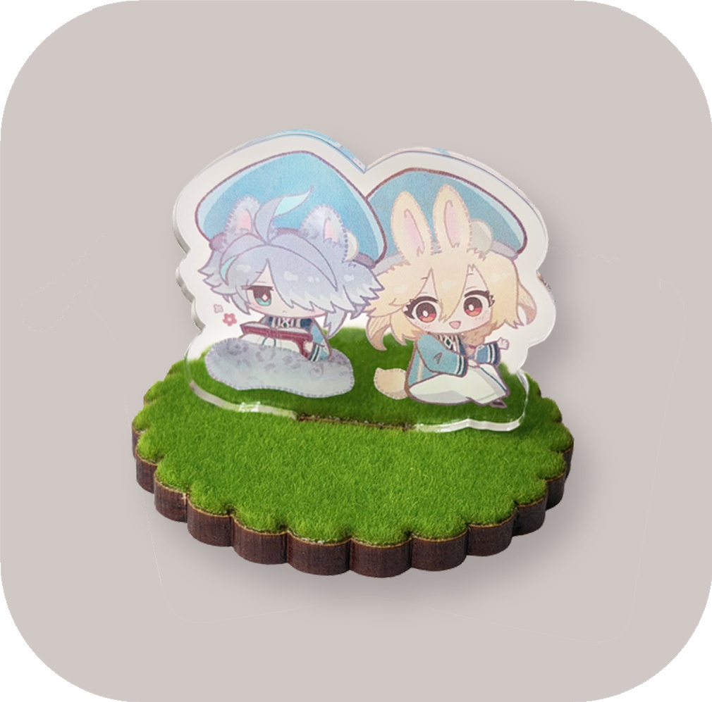 アルカヴェ もふもふ芝生アクスタ ❄🐆🐰ver