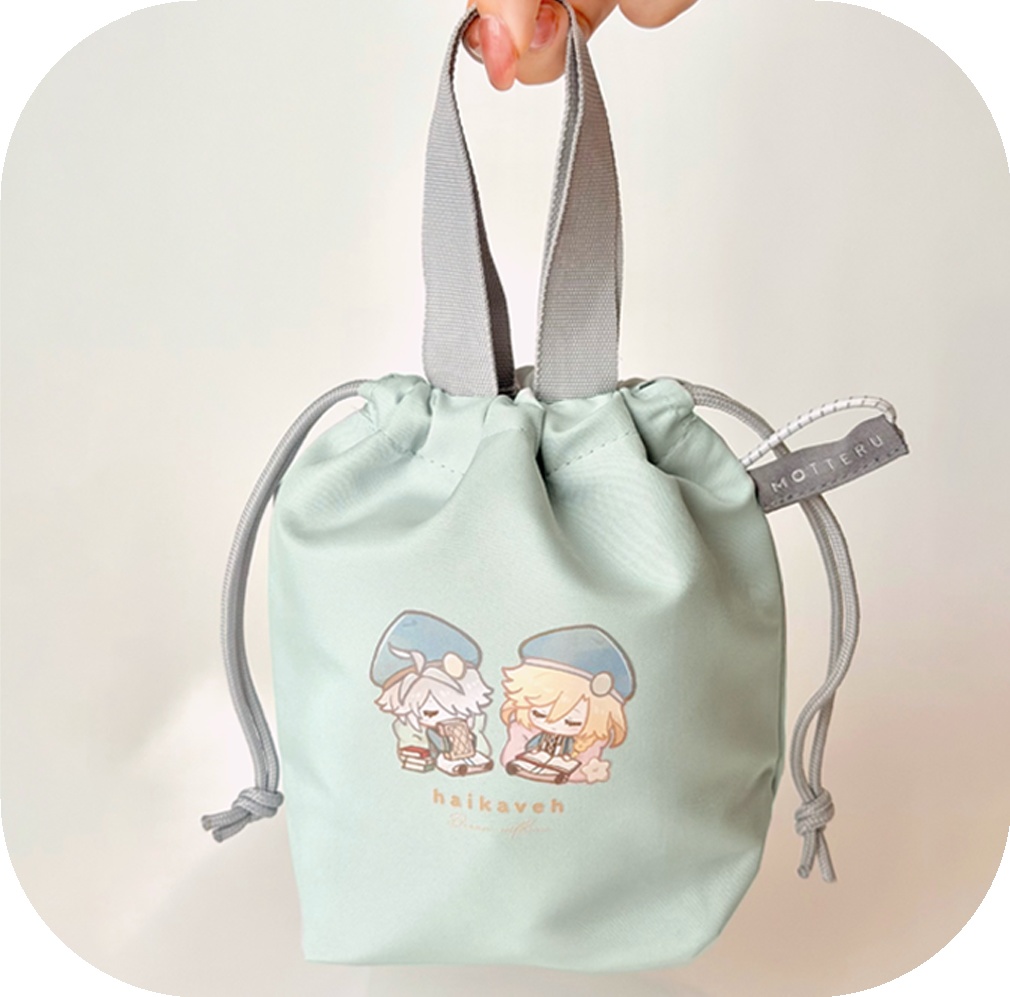 ぬいも入るミニクーラー巾着