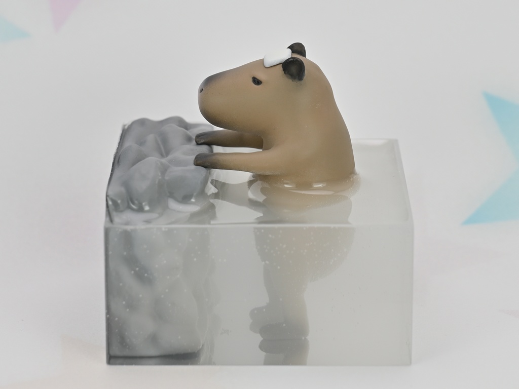 カピバラフィギュア:露天風呂篇 Pause-12 (やっぱり立ってしまうカピバラ)