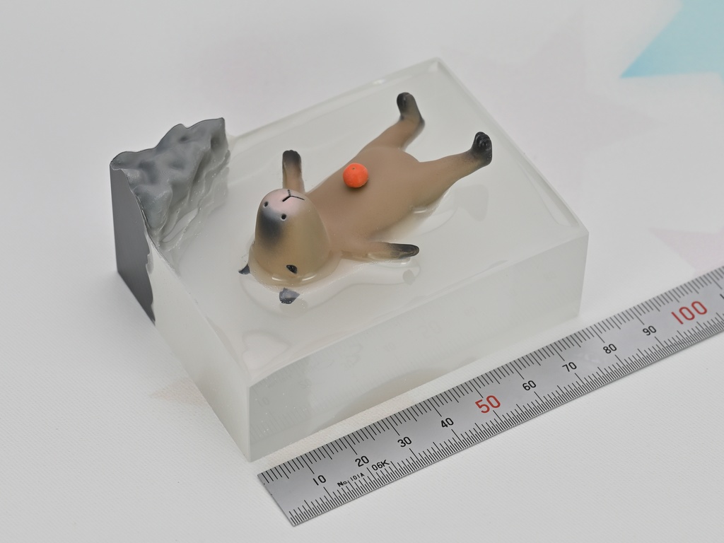 カピバラフィギュア:露天風呂篇 Pause-14 (露天風呂が心地良すぎて自分の世界に入ってしまったカピバラ)