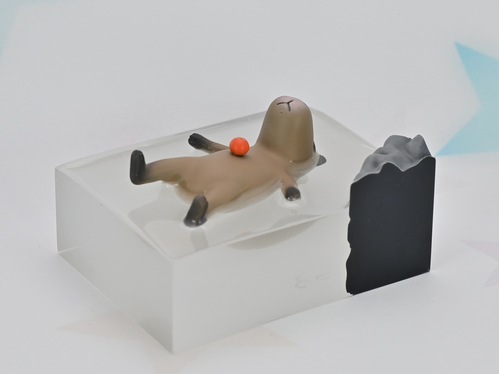 カピバラフィギュア:露天風呂篇 Pause-14 (露天風呂が心地良すぎて自分の世界に入ってしまったカピバラ)