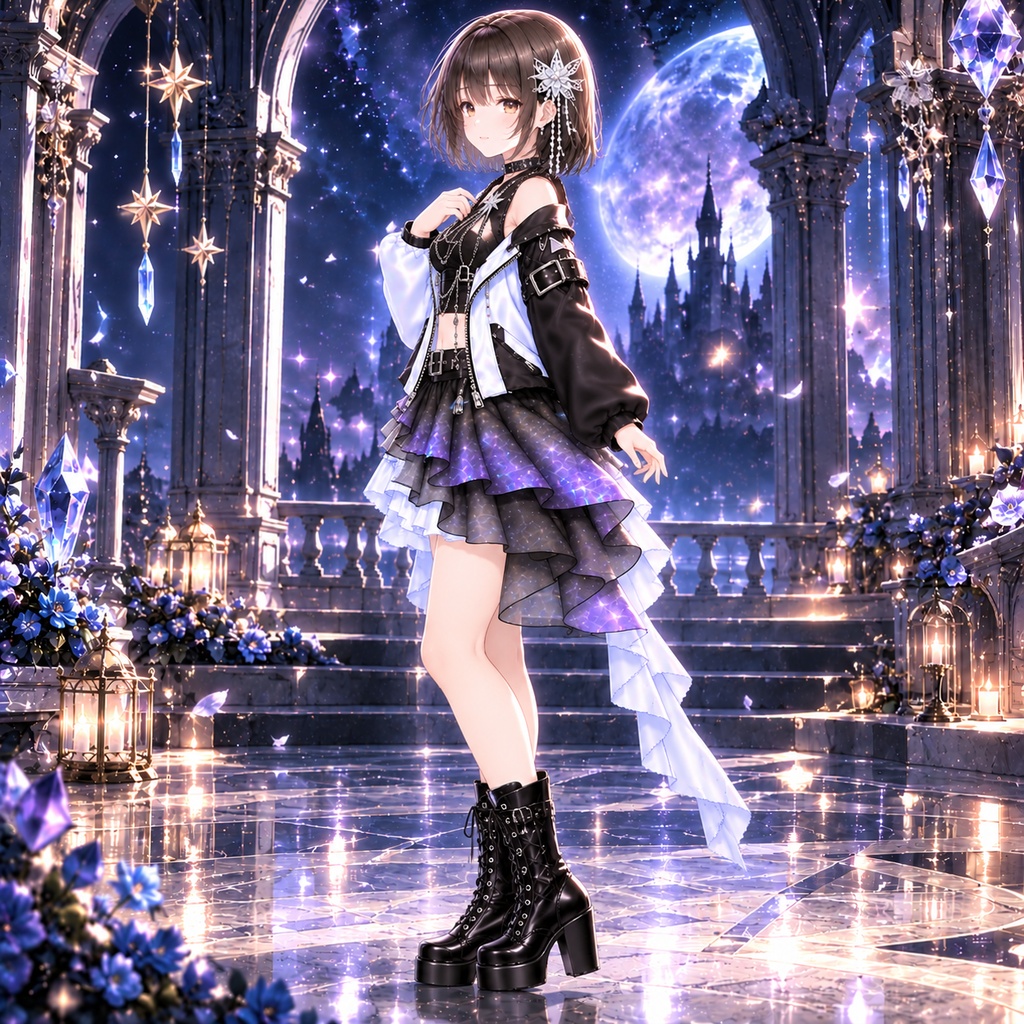 Starlight Noir|VRoid用 ギャラクシーコーデ 5点セット