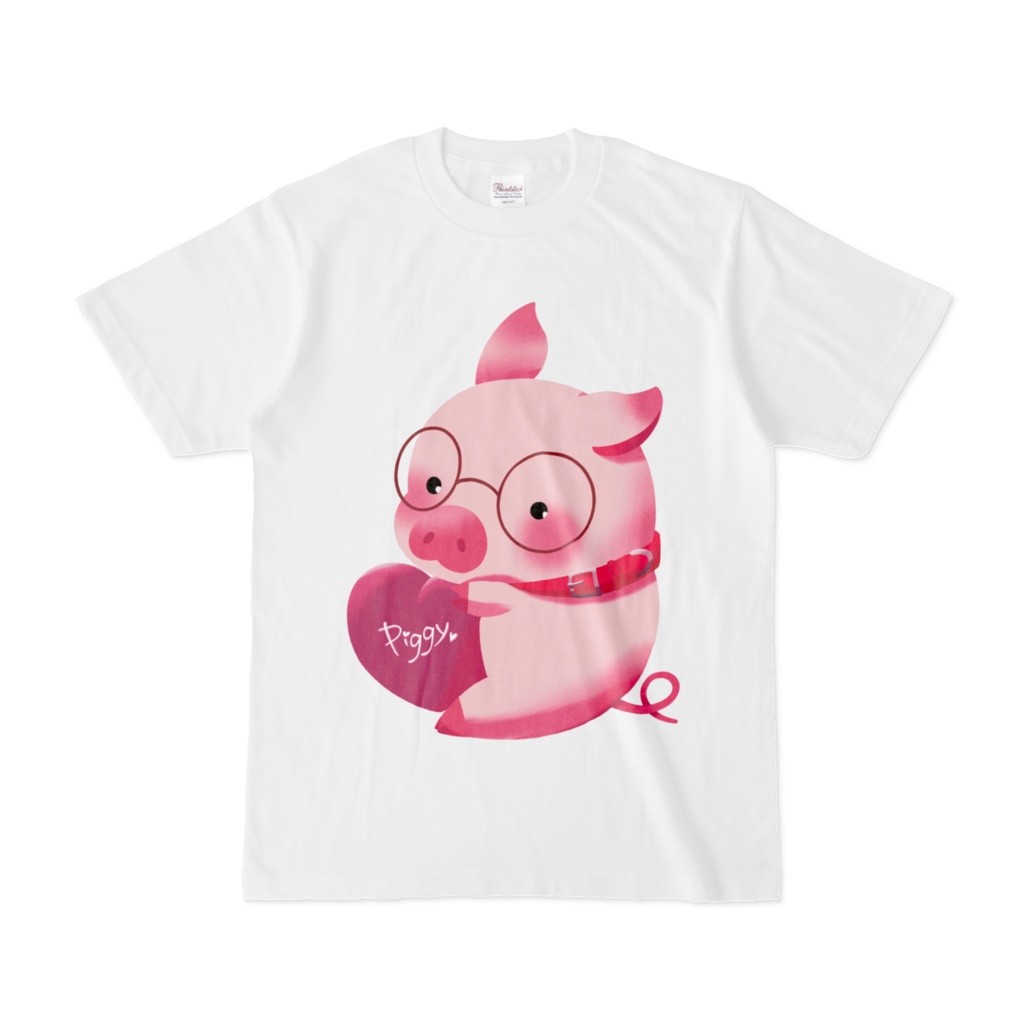 piggyビックプリントシャツ白