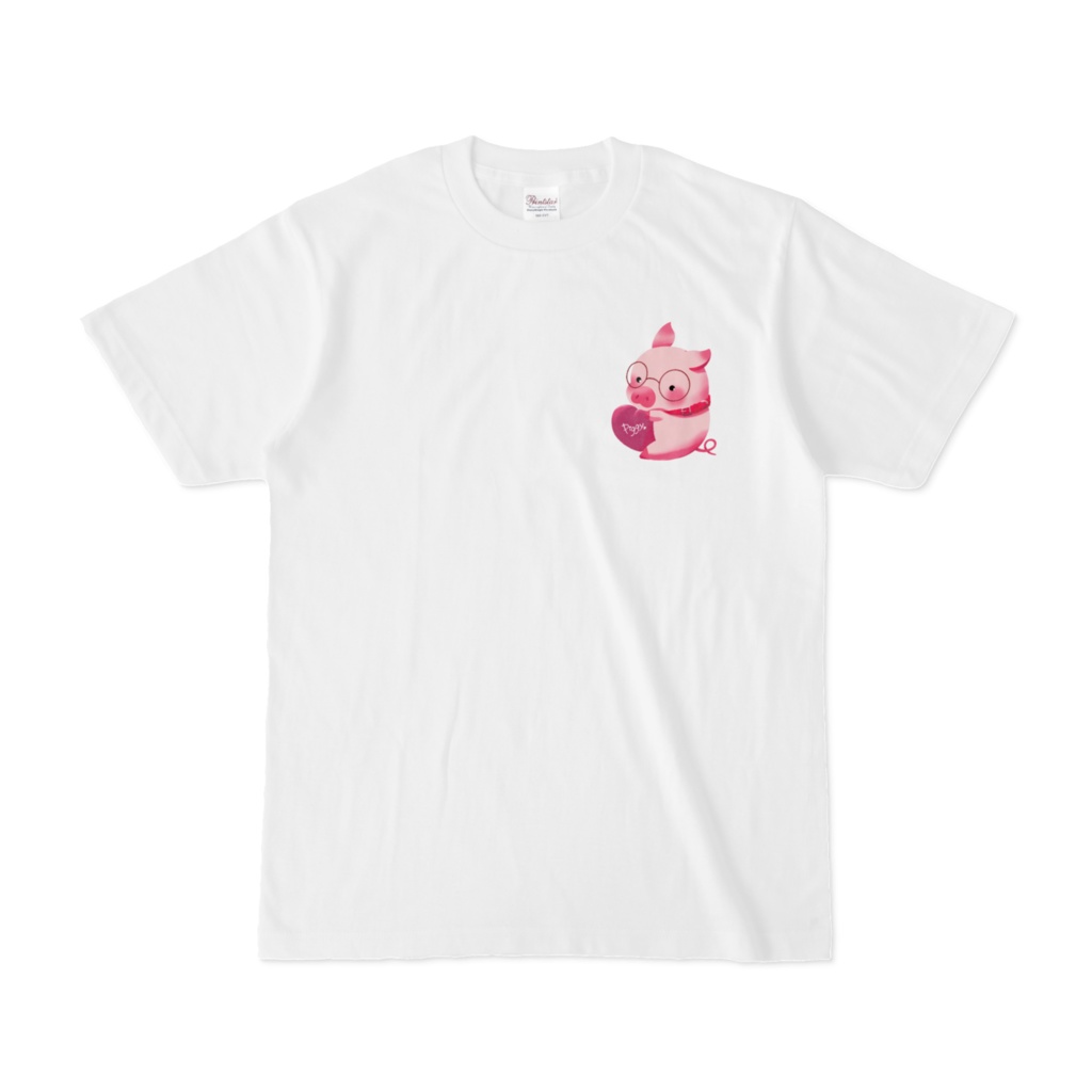 piggy ワンポイントシャツ白