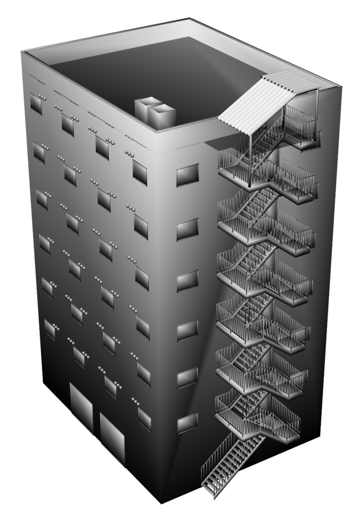 【3D素材】例の雑居ビル