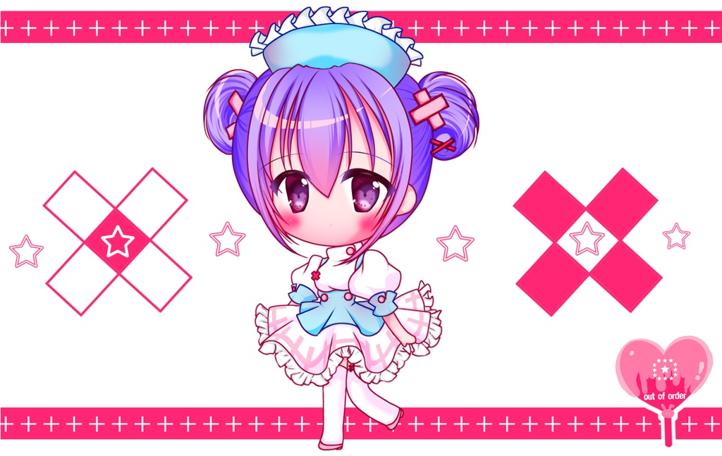 ナースちゃんキャンバスフラットポーチ