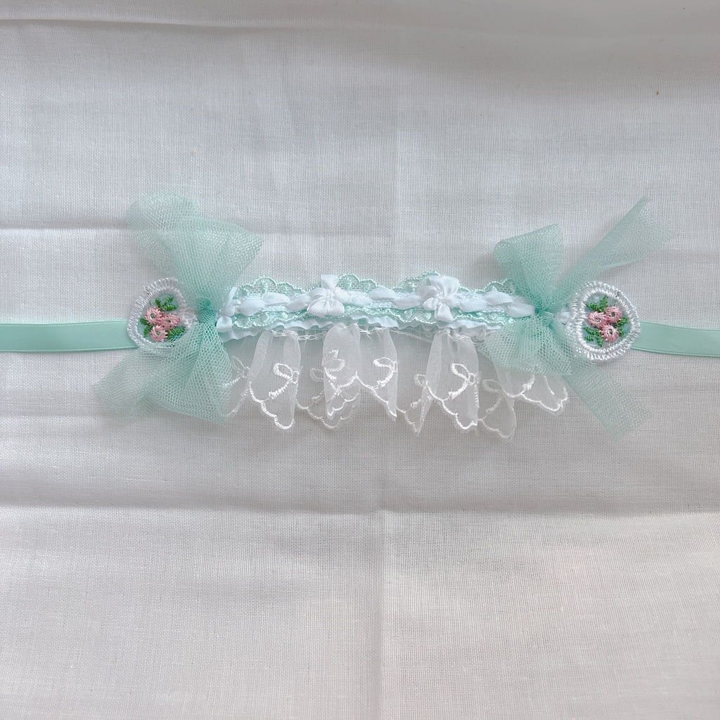 ぬい用ヘッドドレス(ミントレース)