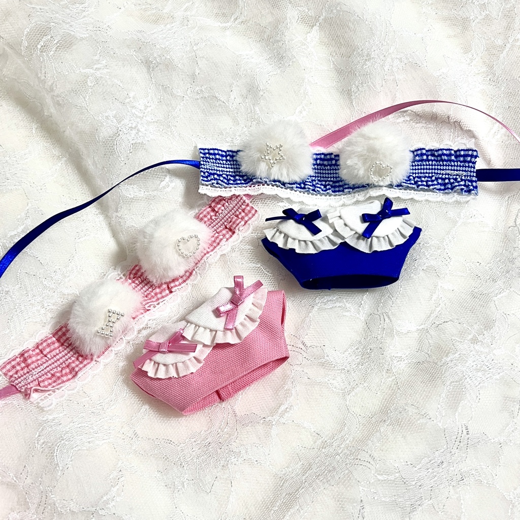フリルリボントップス+ヘッドドレスセット