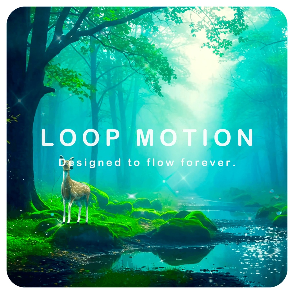 【動く背景】鹿と美しい森｜シームレスループ動画素材