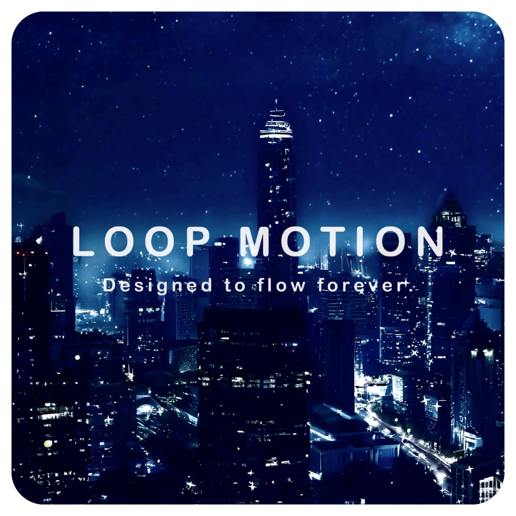 【動く背景】煌めくビルの夜景｜背景シームレスループ動画