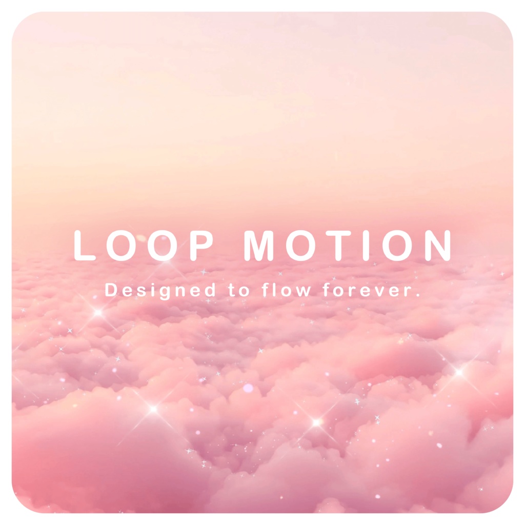 【動く背景】ピンクの雲の上｜シームレスループ動画