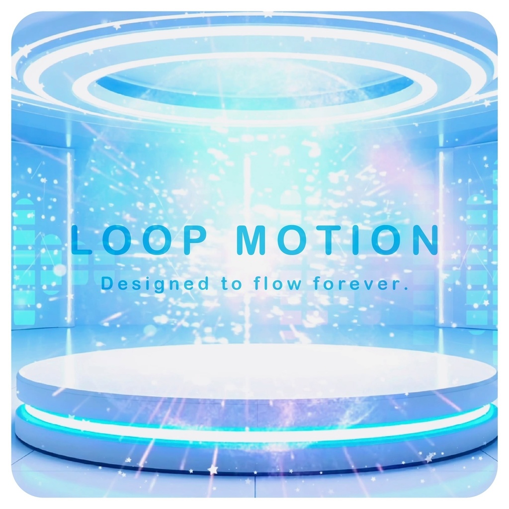 【動く背景】未来的なバーチャルステージ｜シームレスループ動画素材