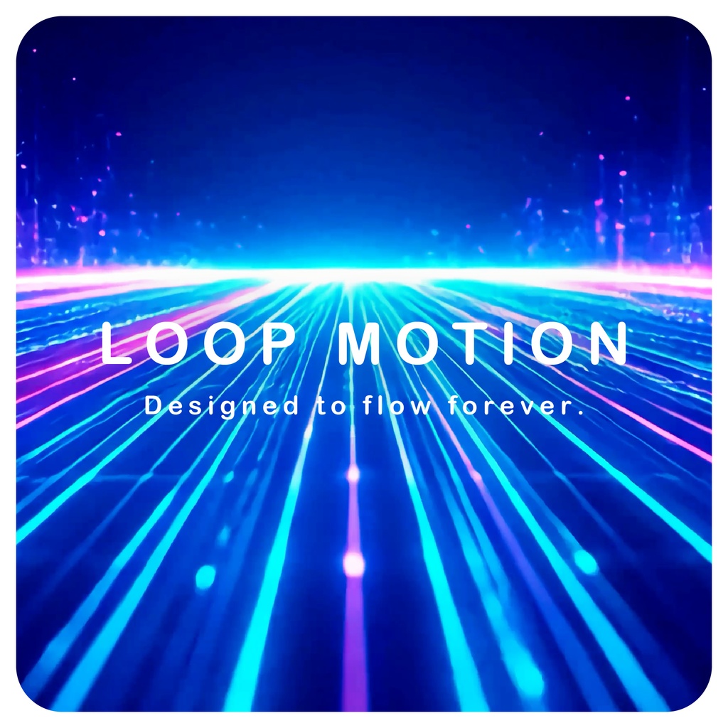 【動く背景】サイバー空間を走るネオンロード｜ループ動画素材