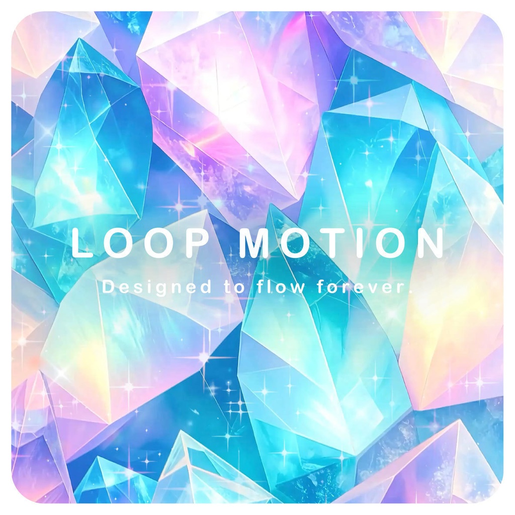 【動く背景】クリスタルがキラキラ輝く背景｜ループ動画素材