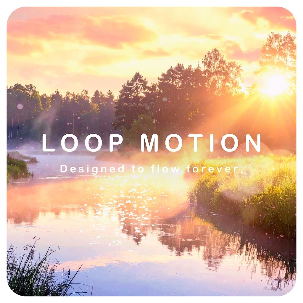 【動く背景】朝焼け・夕焼けの美しい湖｜ループ動画