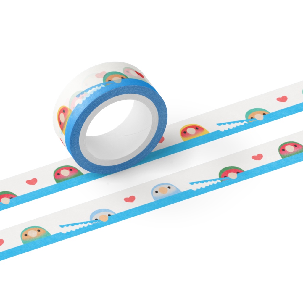 コザクラインコマスキングテープ（スカイブルー）