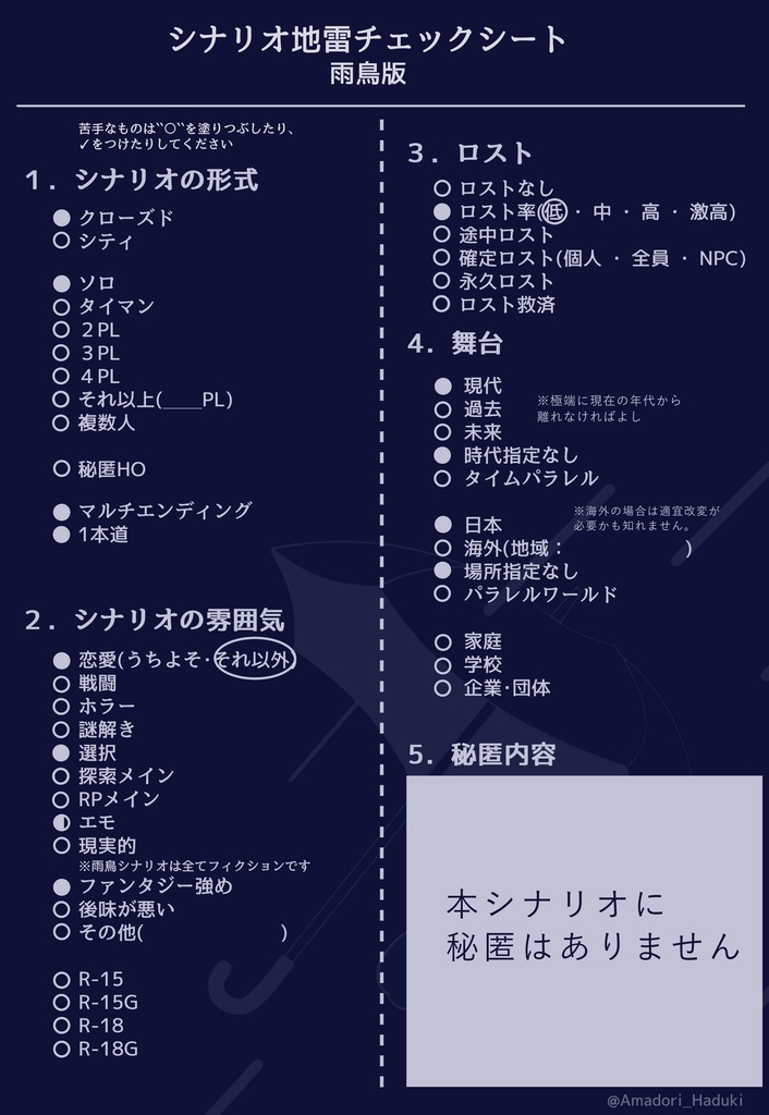 【CoC6版非公式シナリオ】雨日和、向こう晴れ