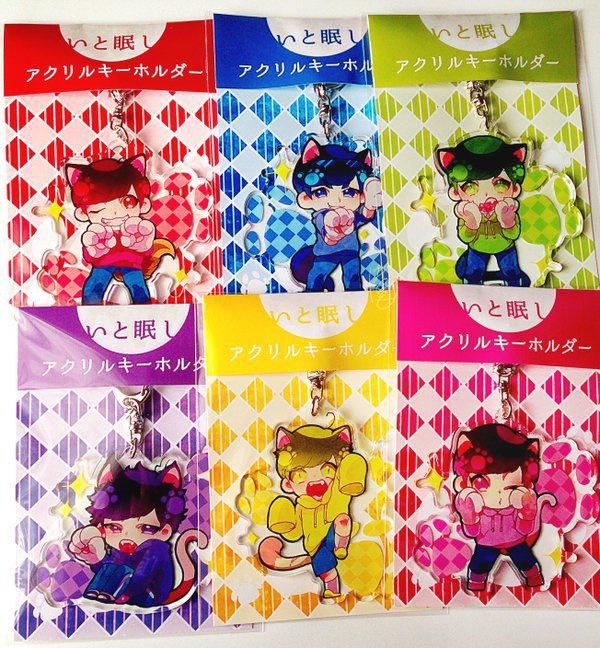 おそ松さん 猫耳アクリルキーホルダー