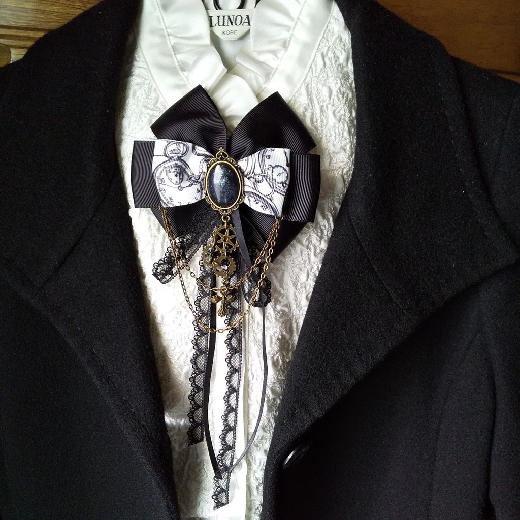 スチームパンクテイストの2wayクリップ(黒)