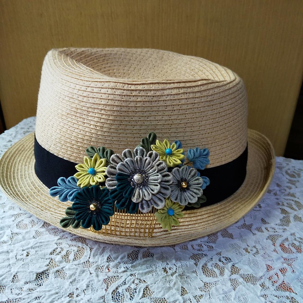 つまみ細工の髪飾り~earth