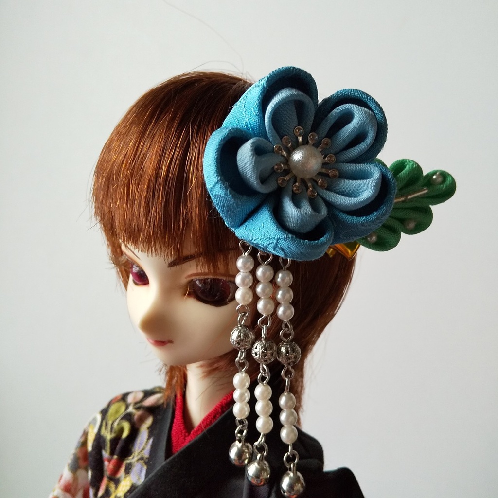 【ドール兼用】つまみ細工のミニクリップ