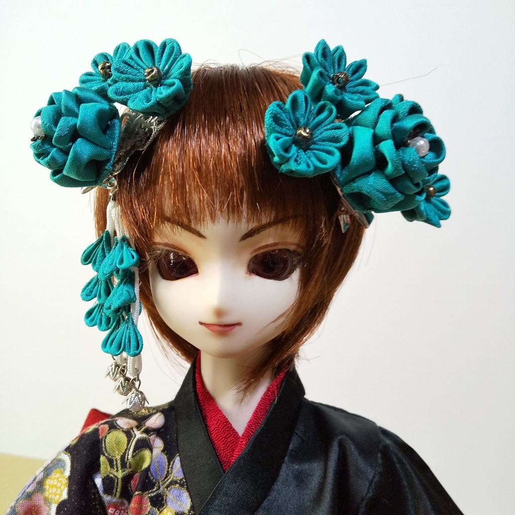 【ドール兼用】つまみ細工のミニクリップ~2点セット