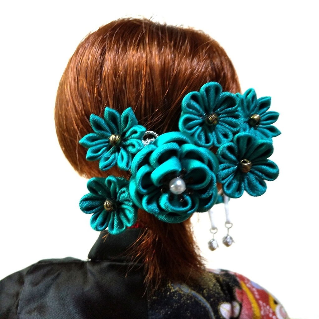 【ドール兼用】つまみ細工のミニクリップ~2点セット