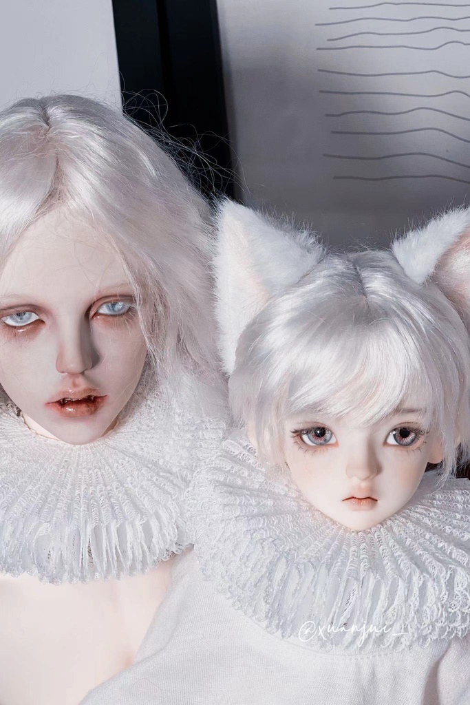 BJD /MDD/MSD/SD/DD~75cm人形のラベンダー Ruff collar