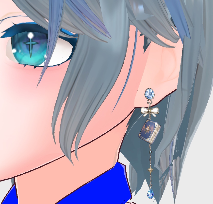 イヤリング・ピアス10種セット 【色変更・改変・商用利用可】 Vroid,VRChat,VTuber,3Dモデル