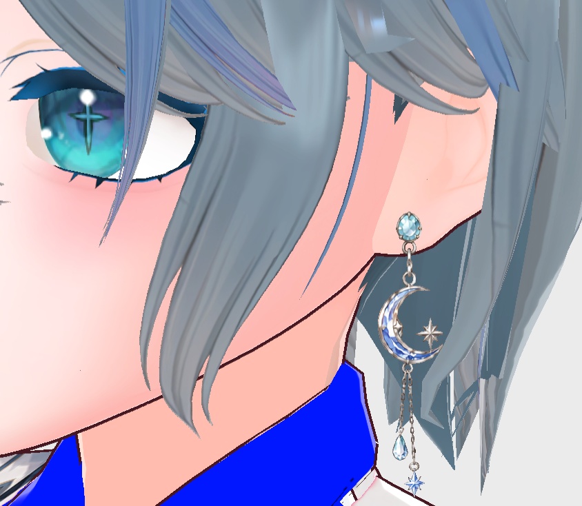 イヤリング・ピアス10種セット 【色変更・改変・商用利用可】 Vroid,VRChat,VTuber,3Dモデル