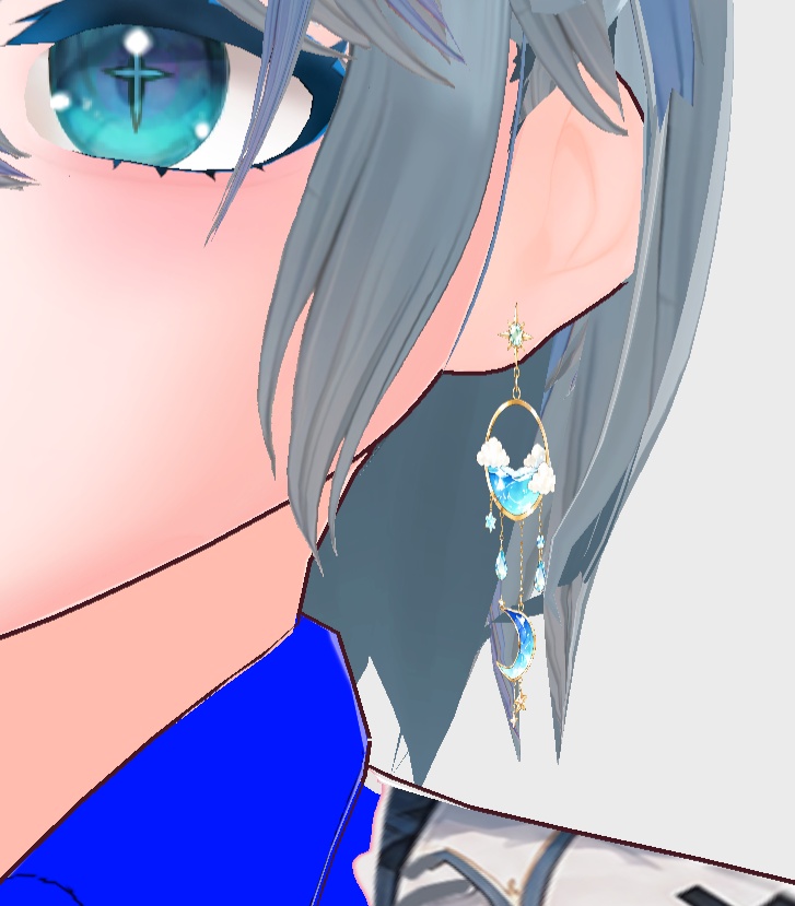【期間限定価格】海イヤリング・ピアス16種セット 【色変更・改変・商用利用可】 Vroid,VRChat,VTuber,3Dモデル