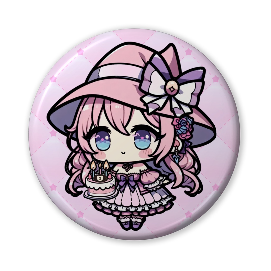 3周年わた 缶バッジ