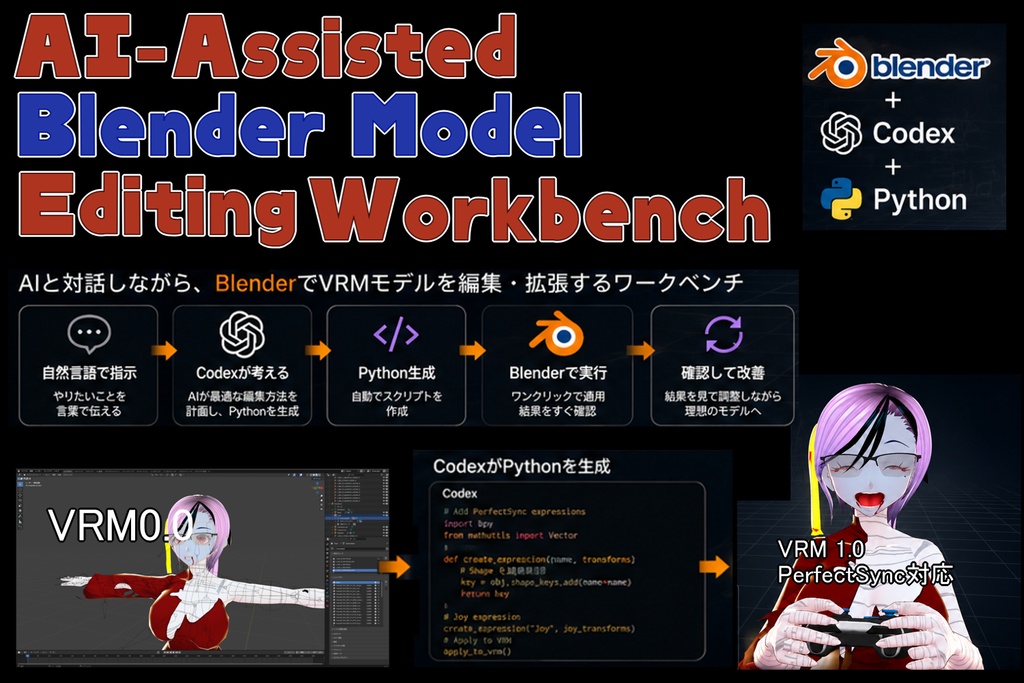 AI-Assisted Blender Model Editing Workbench β版