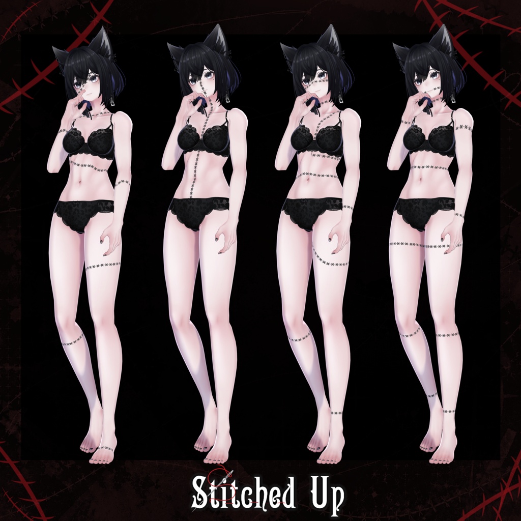 Stitched Up Texture (v1.1) 【 4 Avatars 】