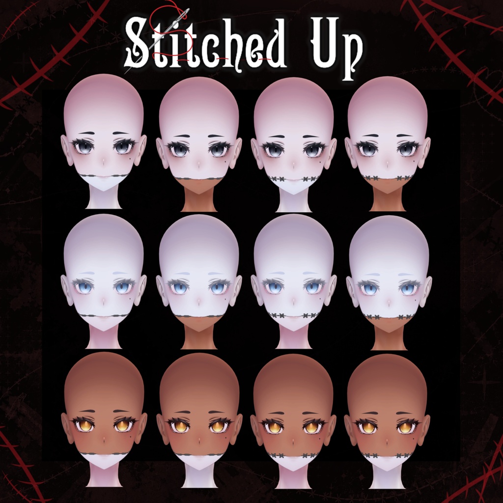 Stitched Up Texture (v1.1) 【 4 Avatars 】