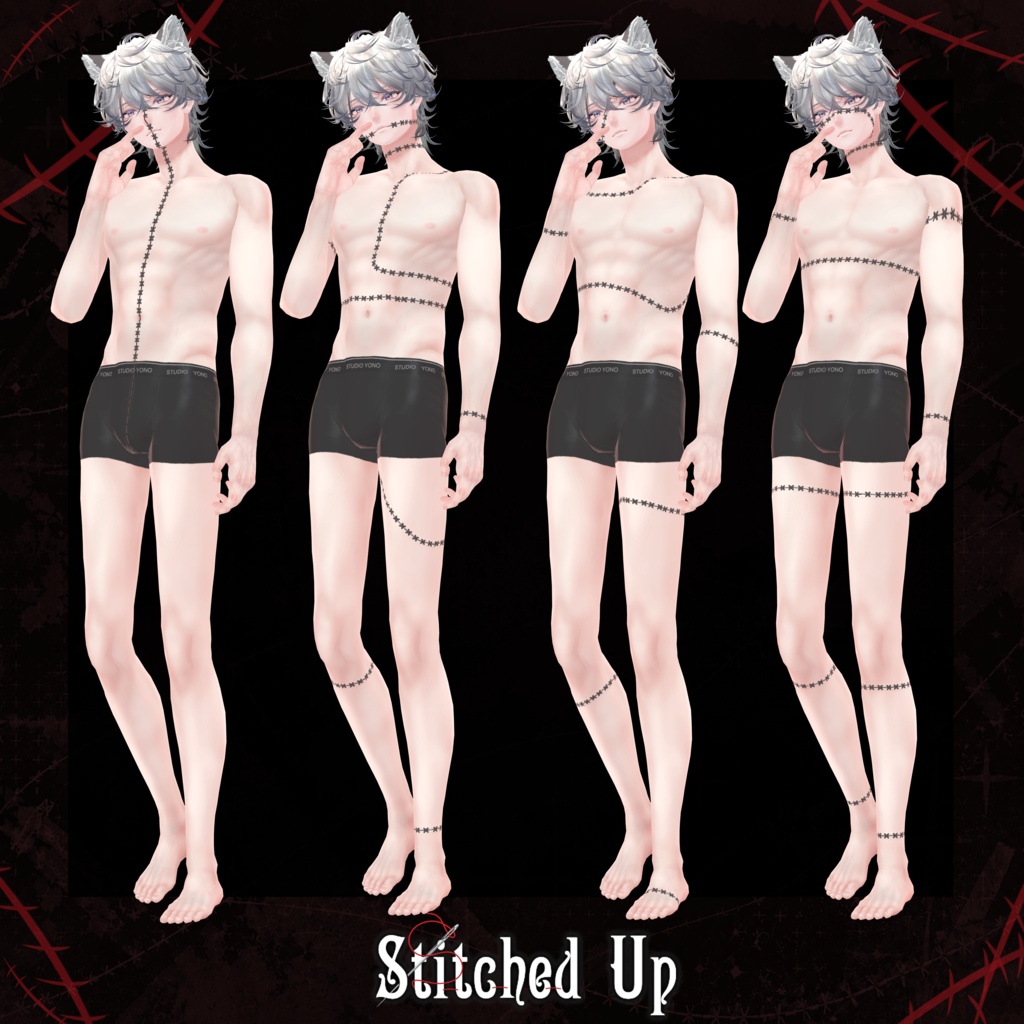 Stitched Up Texture (v1.1) 【 4 Avatars 】