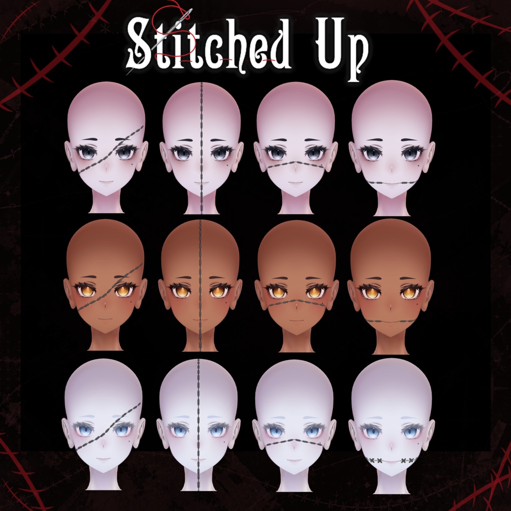 Stitched Up Texture (v1.1) 【 4 Avatars 】