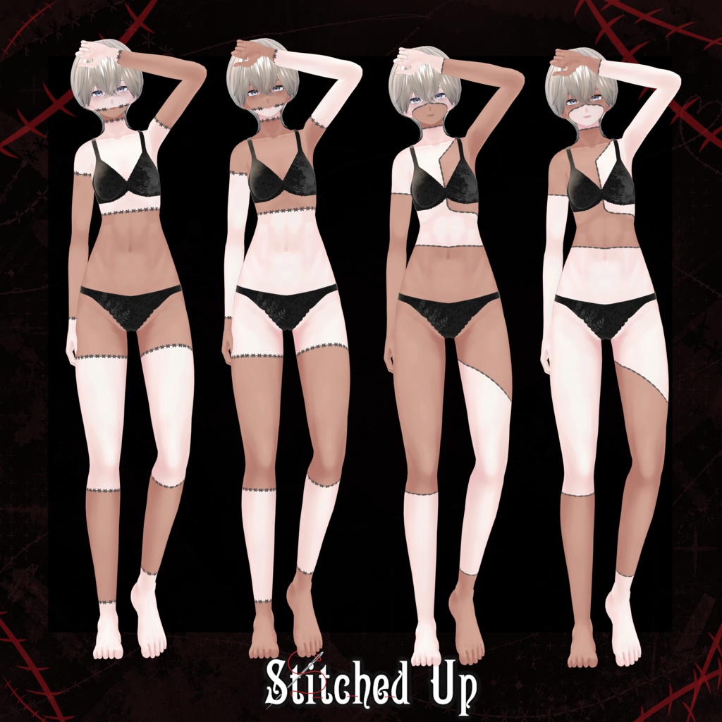 Stitched Up Texture (v1.1) 【 4 Avatars 】