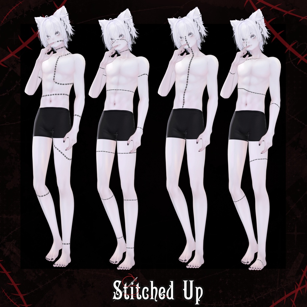 Stitched Up Texture (v1.1) 【 4 Avatars 】