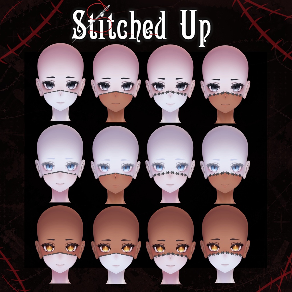 Stitched Up Texture (v1.1) 【 4 Avatars 】