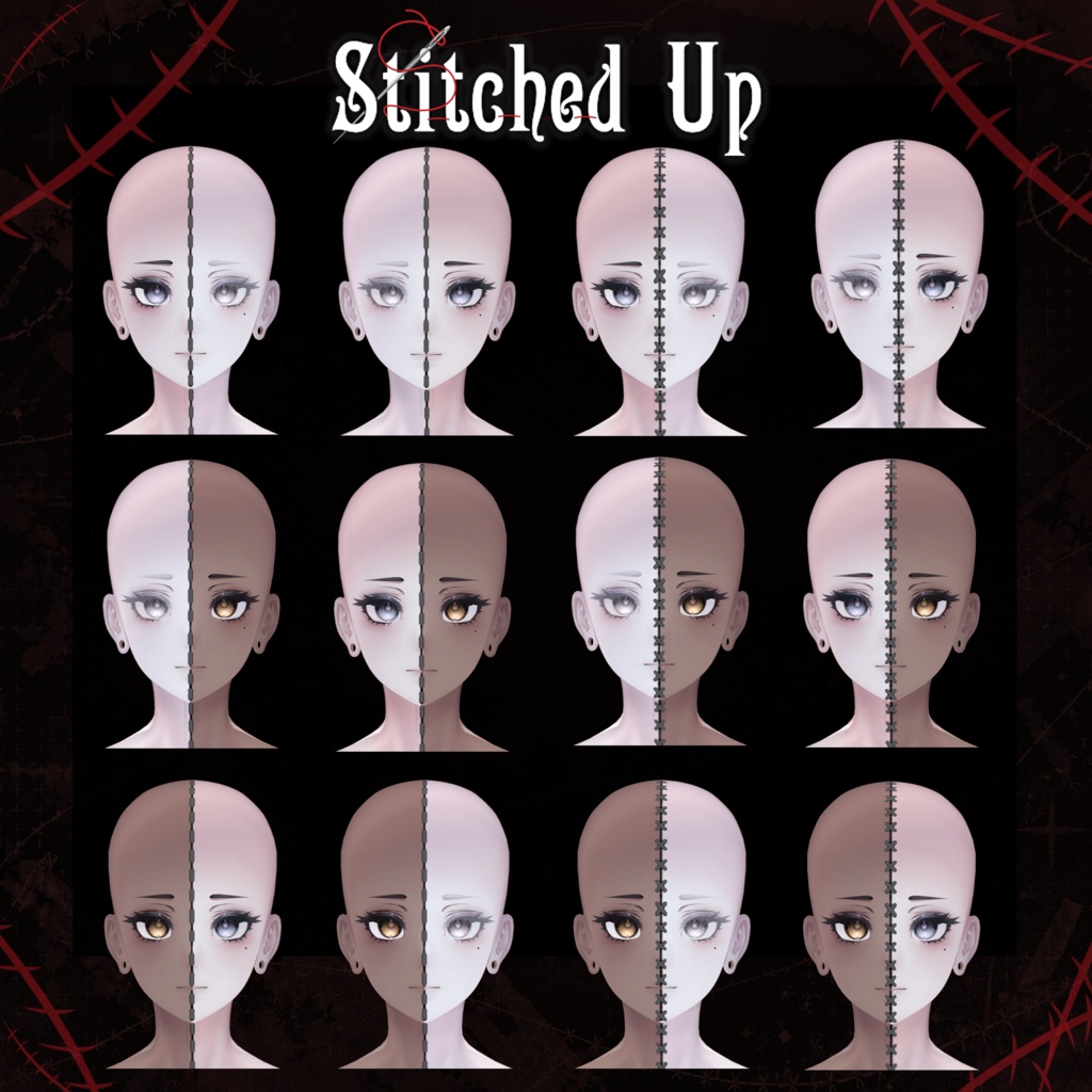 Stitched Up Texture (v1.1) 【 4 Avatars 】