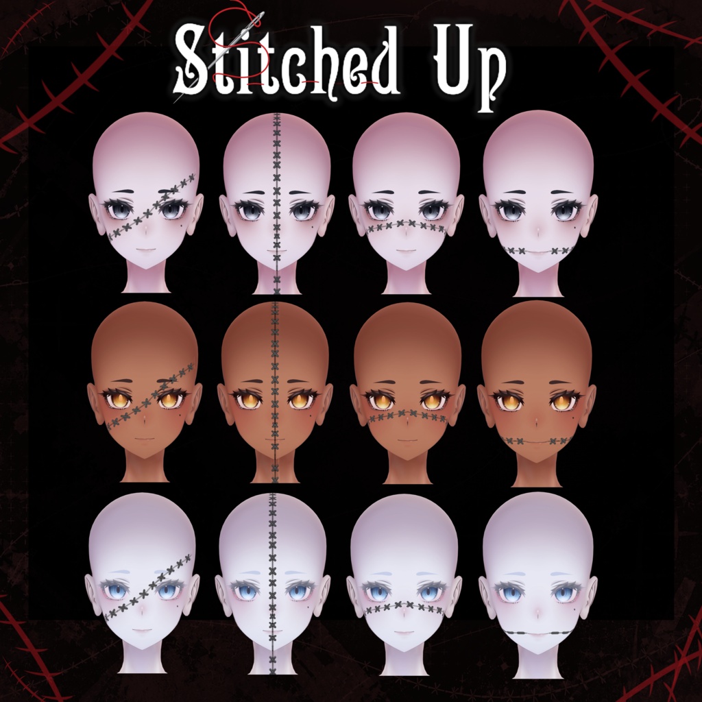 Stitched Up Texture (v1.1) 【 4 Avatars 】