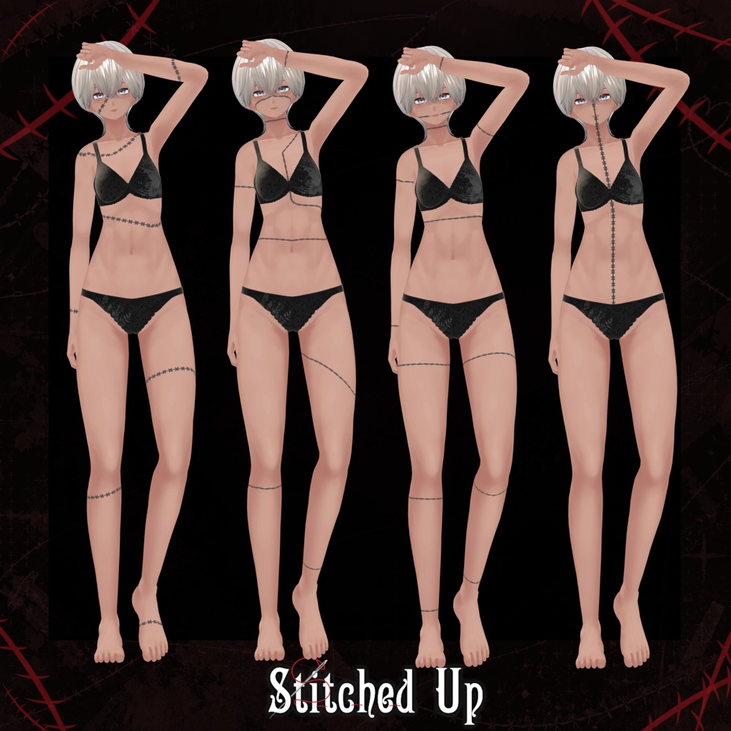 Stitched Up Texture (v1.1) 【 4 Avatars 】