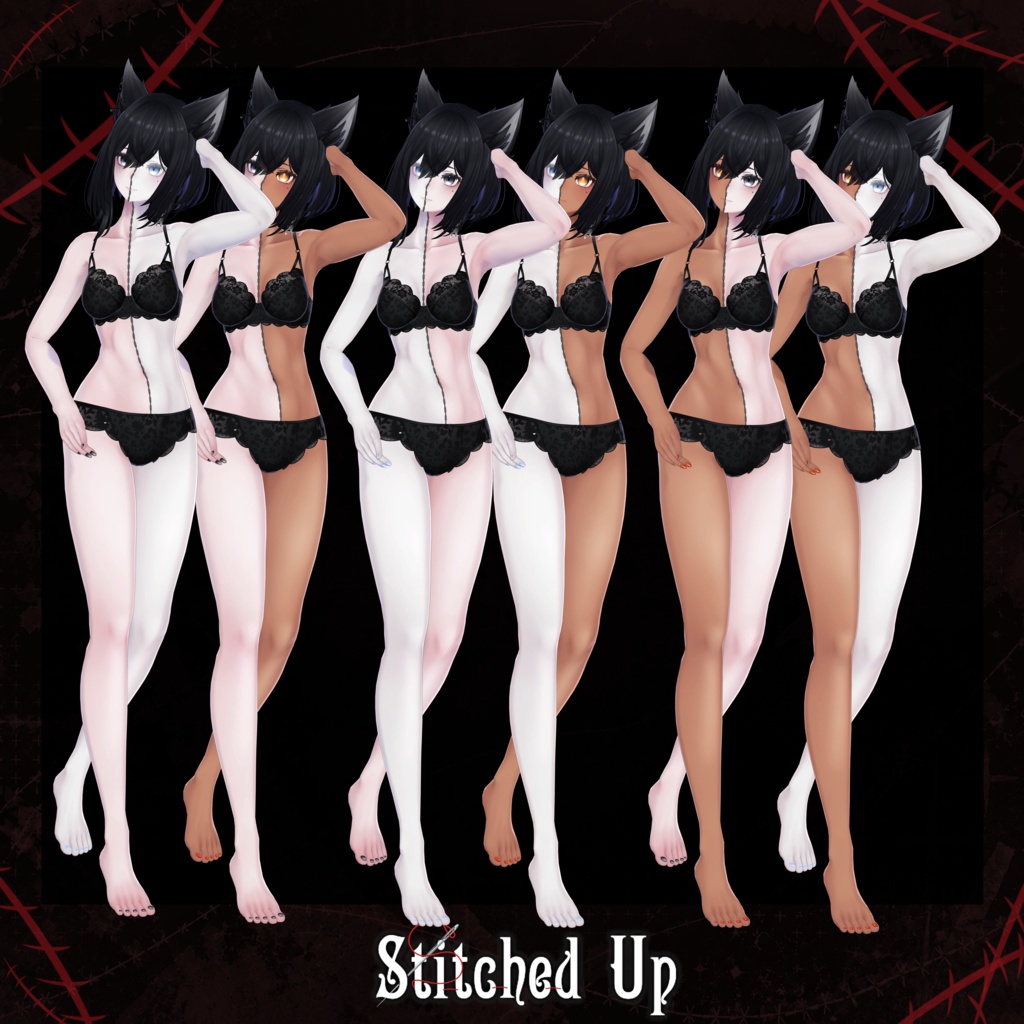 Stitched Up Texture (v1.1) 【 4 Avatars 】